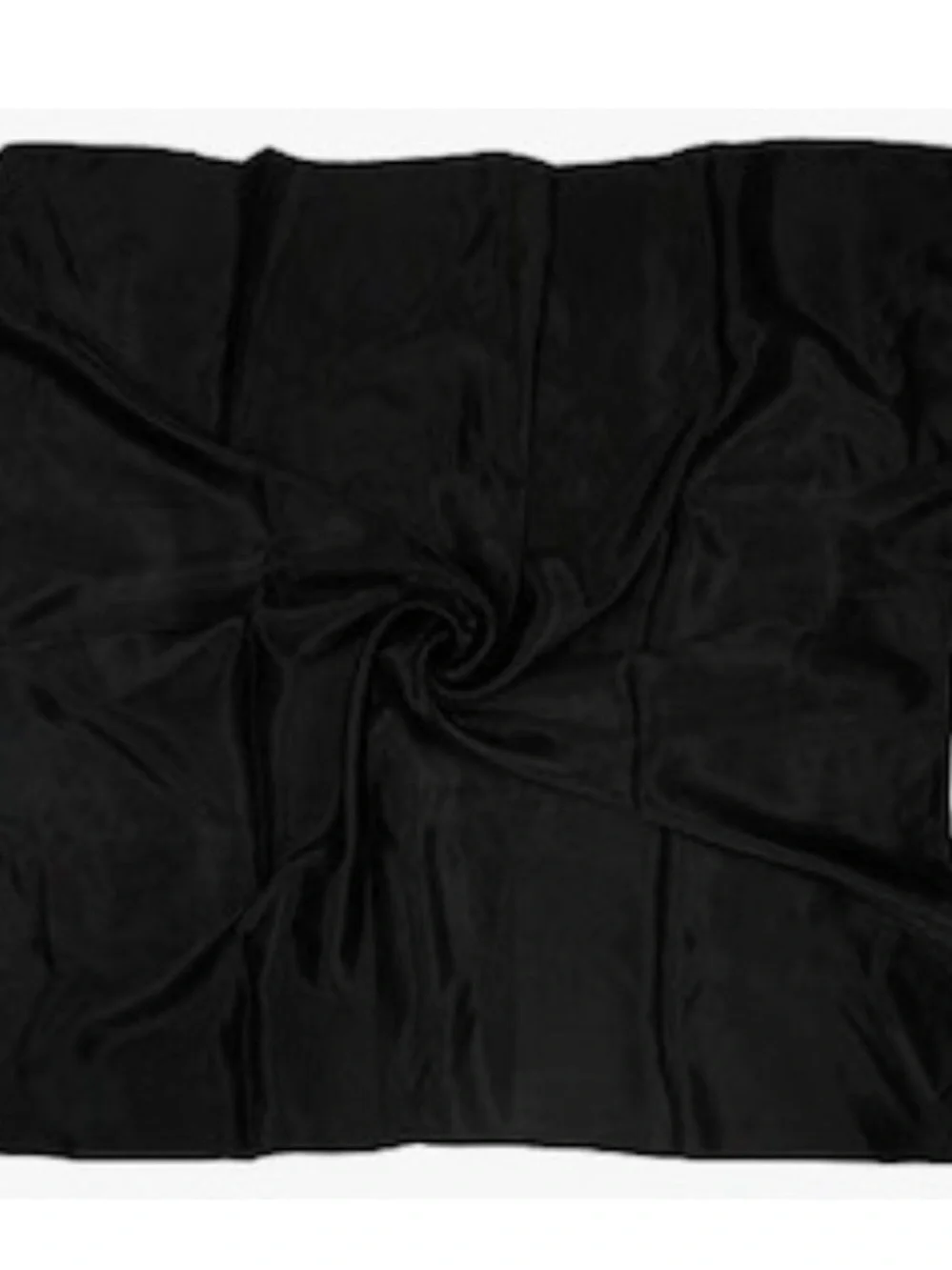 Large 35 x 35 inches Black Satin Square Scarf.